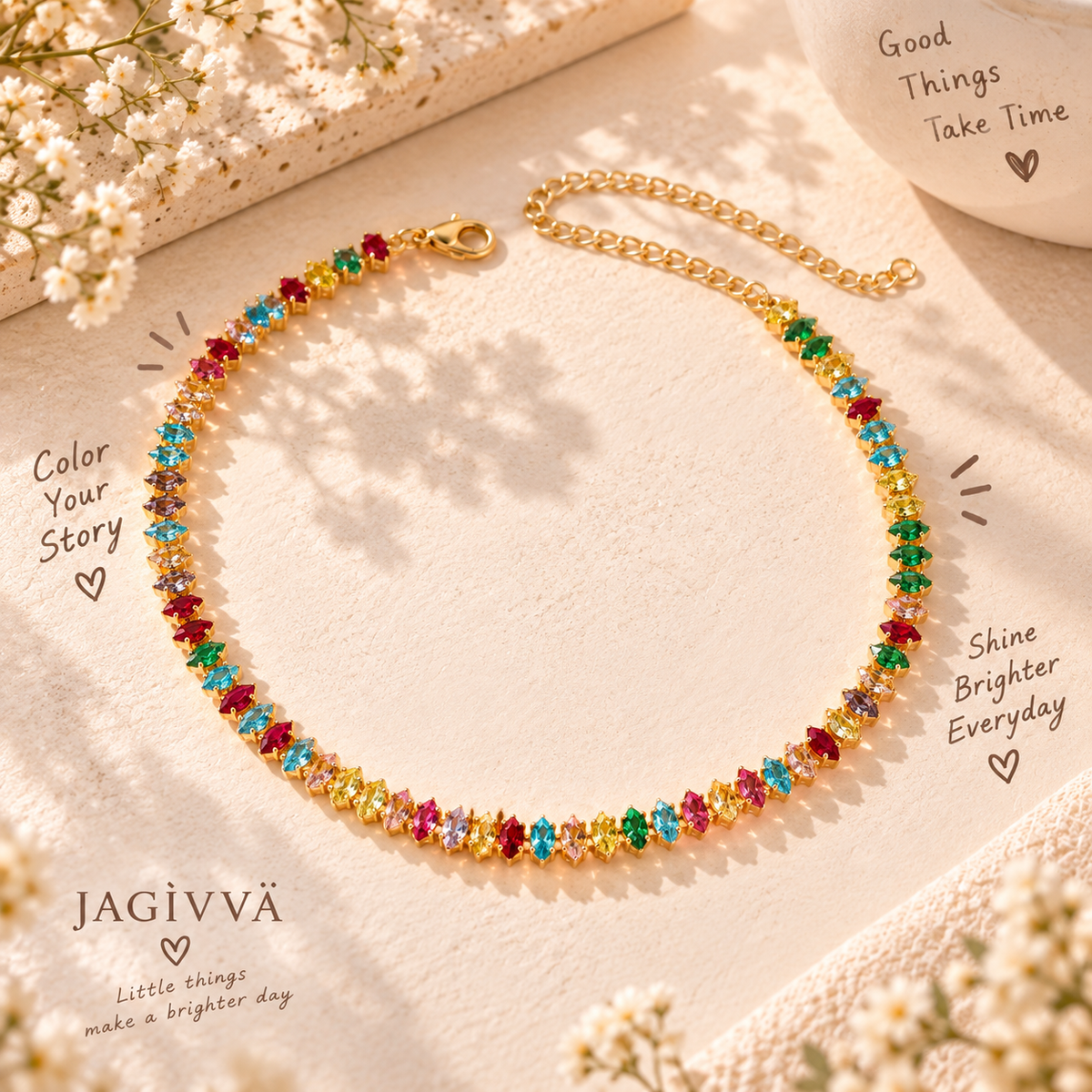 Geometric Glow Crystal Necklace