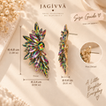 Aurora Crystal Feather Statement Earrings