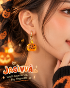 Glow Pumpkin Hoop Earrings – Halloween Collection