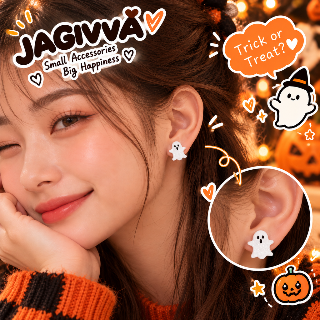 Trick or Treat Halloween Stud Earring Set – 3 Pairs