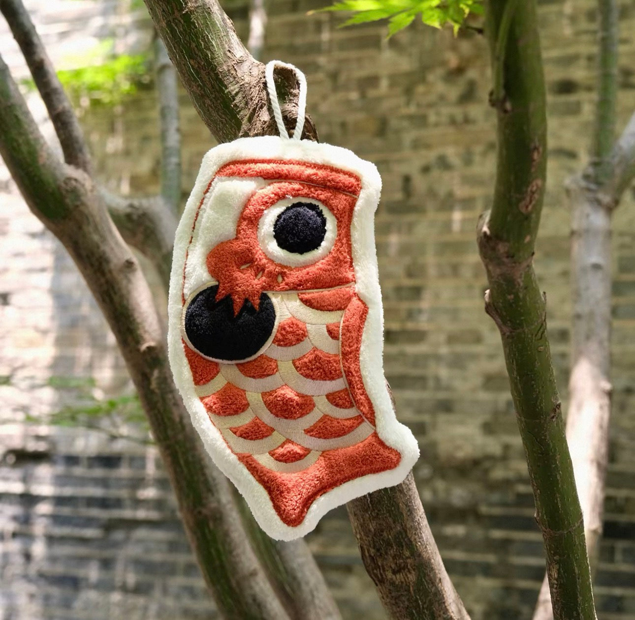 Japanese-Inspired Daruma & Mount Fuji Hanging Hand Towel
