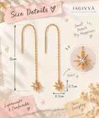 Starlight Cubic Zirconia Threader Earrings