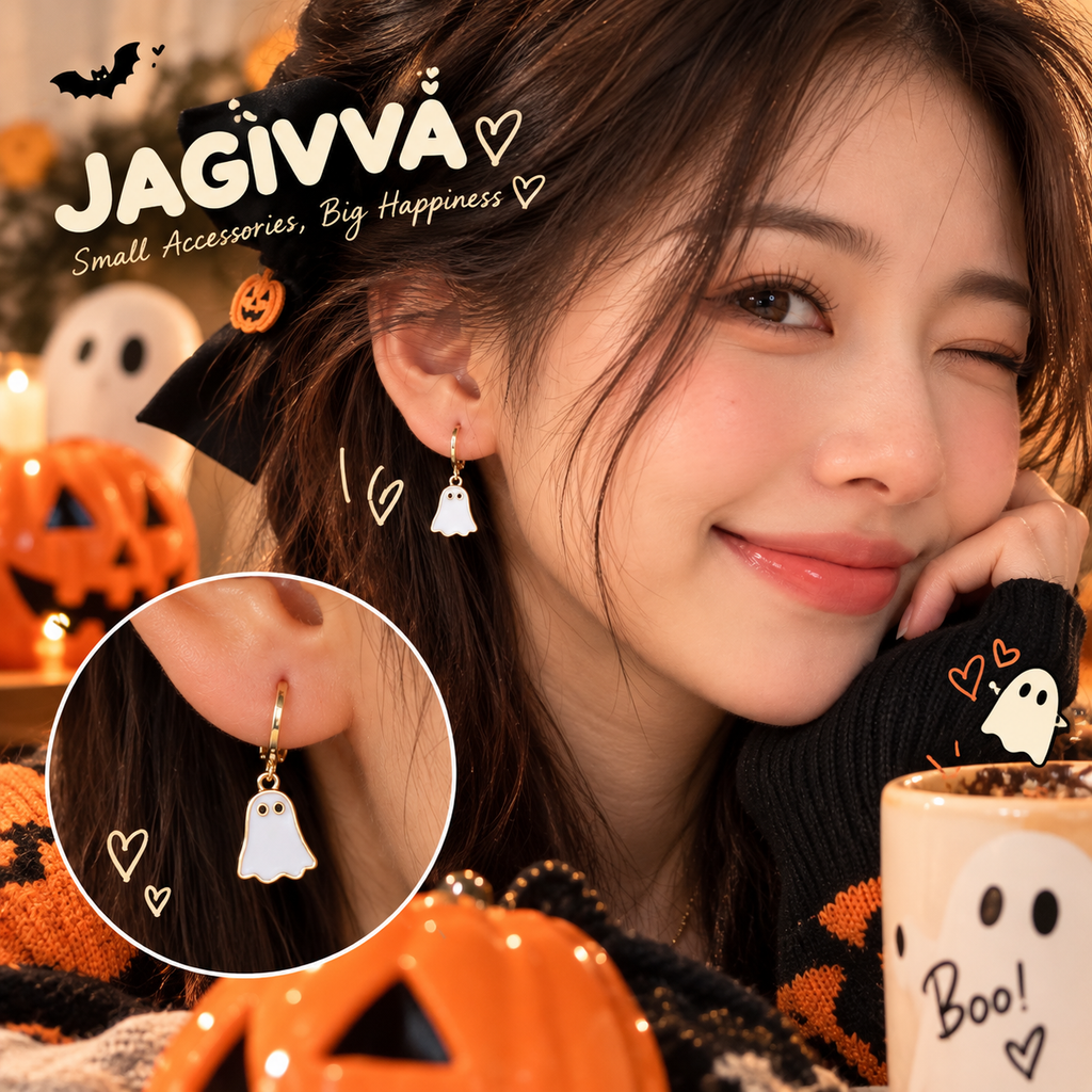 Little Boo Ghost Hoop Earrings – Halloween Collection