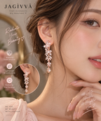 Rose Bloom Crystal Drop Earrings