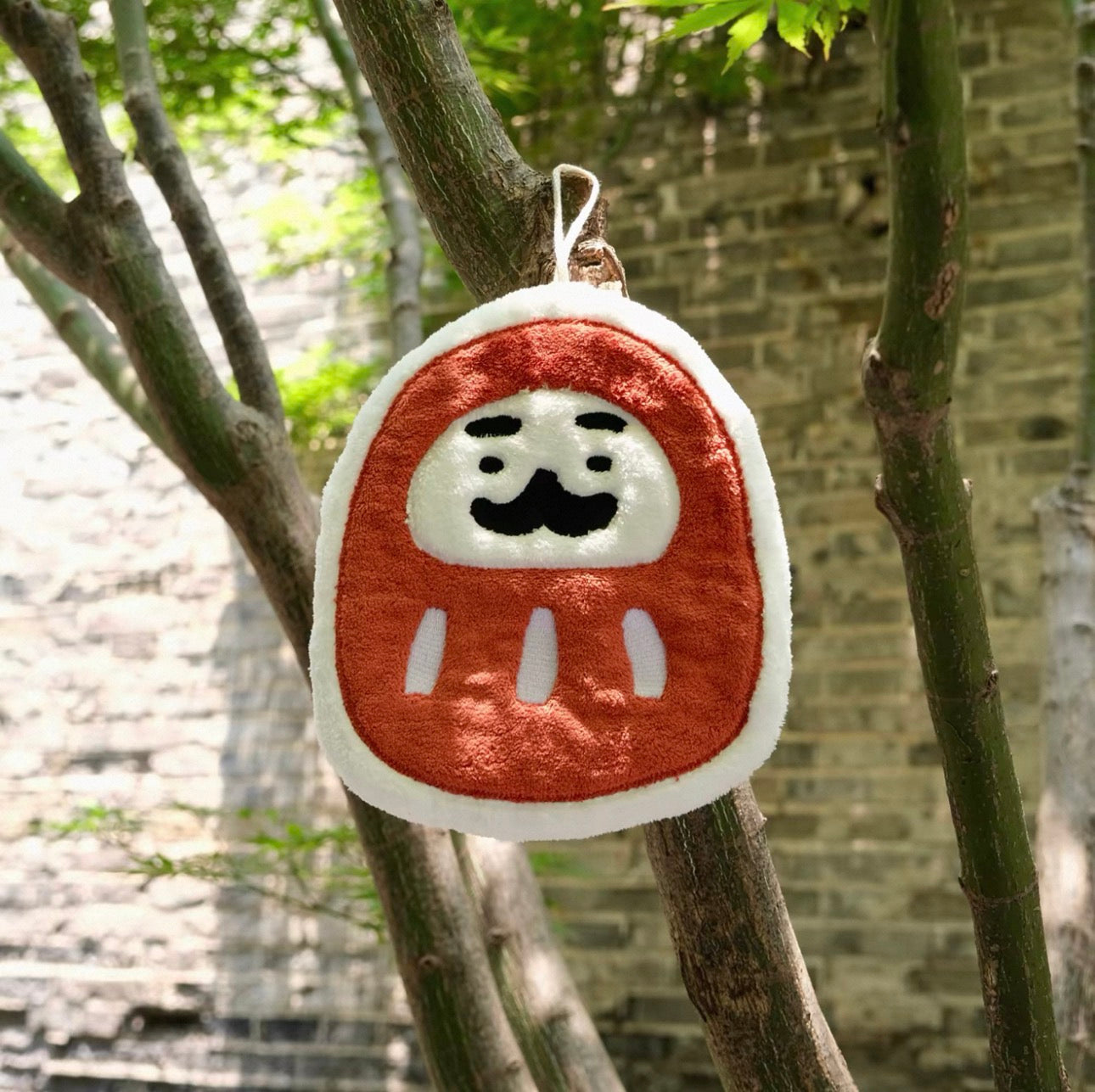 Japanese-Inspired Daruma & Mount Fuji Hanging Hand Towel