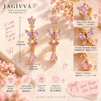Pink Butterfly Sparkle Drop Earrings
