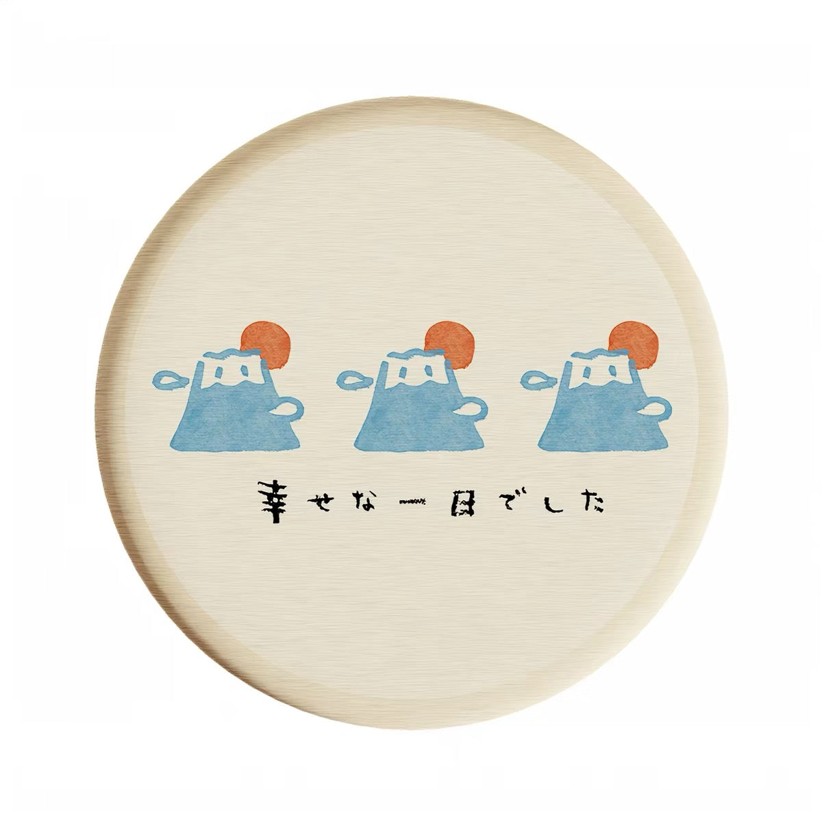 Japanese Daruma Diatom Mud Coaster – Wabi-Sabi Style Absorbent & Heat-Resistant Coaster