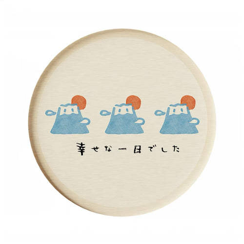 Japanese Daruma Diatom Mud Coaster – Wabi-Sabi Style Absorbent & Heat-Resistant Coaster