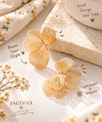 Golden Bloom Statement Earrings