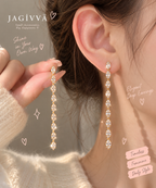 Crystal Cascade Zirconia Drop Earrings