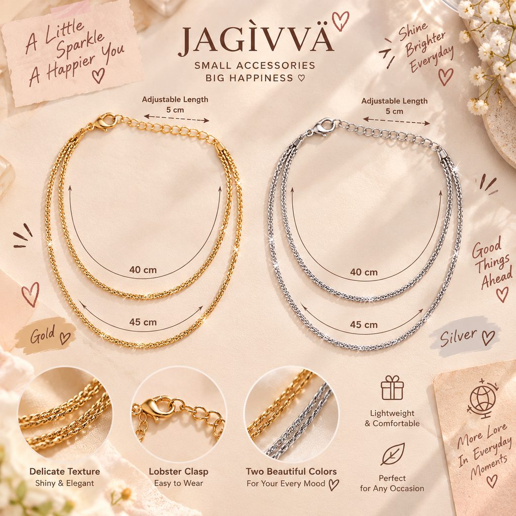 Shimmer Layered Chain Necklace
