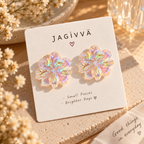 Iridescent Bloom Stud Earrings