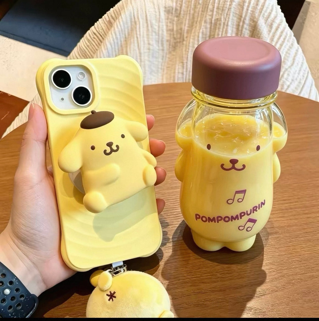 Pompompurin Cute Portable Tumbler | Kids & Girls Cold Drink Cup