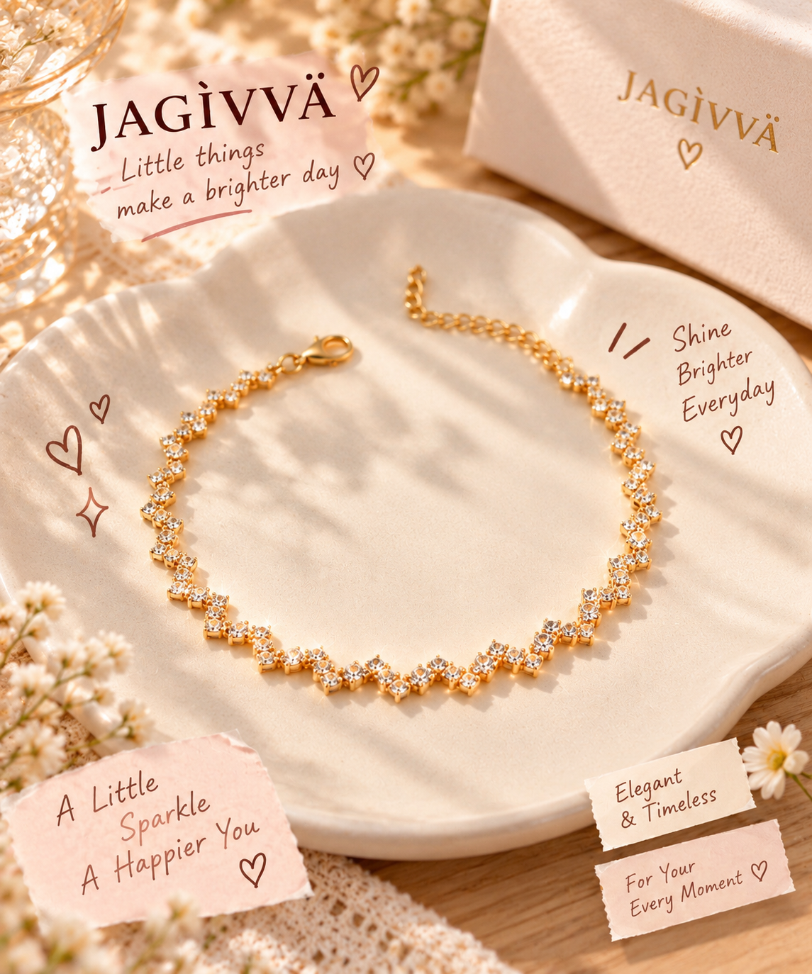 Golden Rhombus Crystal Choker Necklace