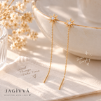 Starlight Cubic Zirconia Threader Earrings
