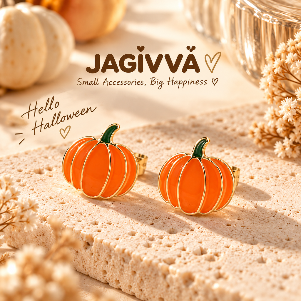 Pumpkin Cutie Stud Earrings – Halloween Collection