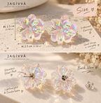 Iridescent Bloom Stud Earrings