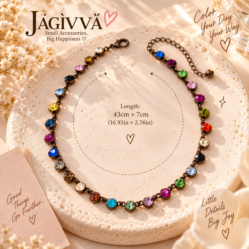 Vintage Rainbow Crystal Necklace