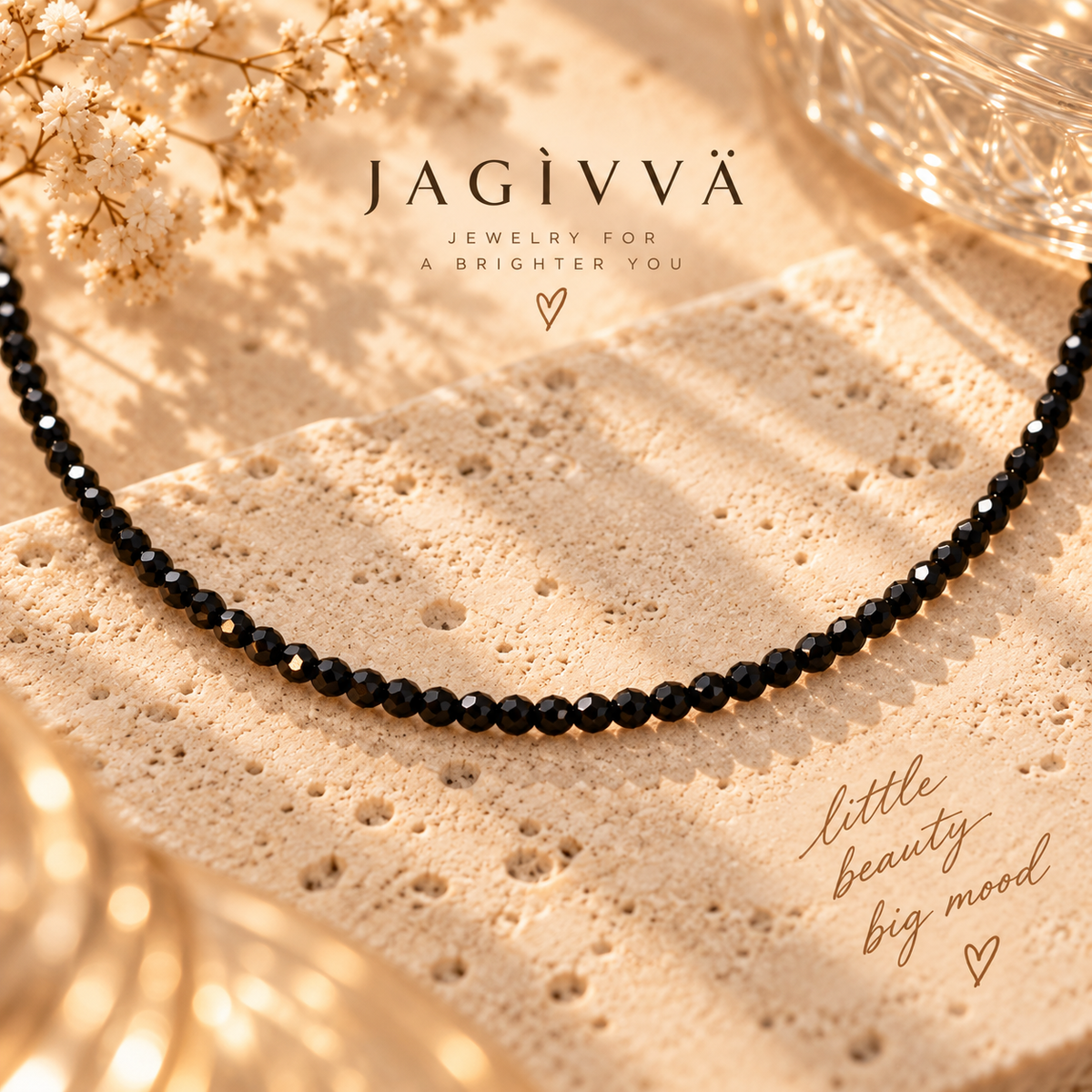 Midnight Sparkle Mini Bead Choker