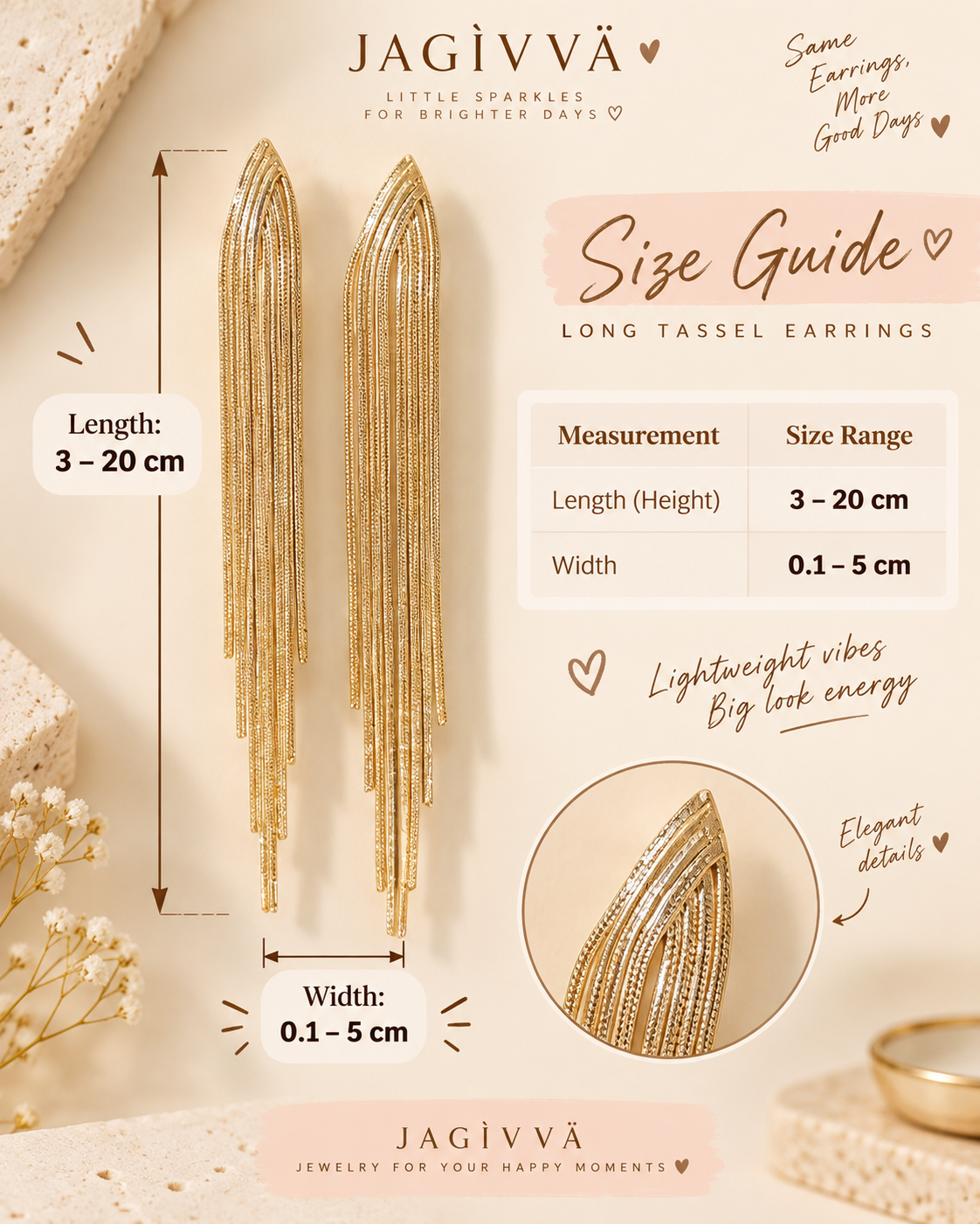 Golden Cascade Tassel Earrings