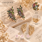 Aurora Crystal Feather Statement Earrings