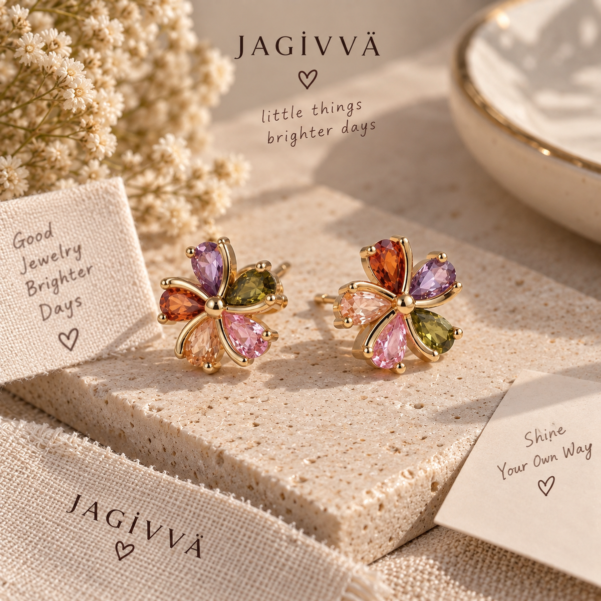 Colorful Bloom Earrings ♡