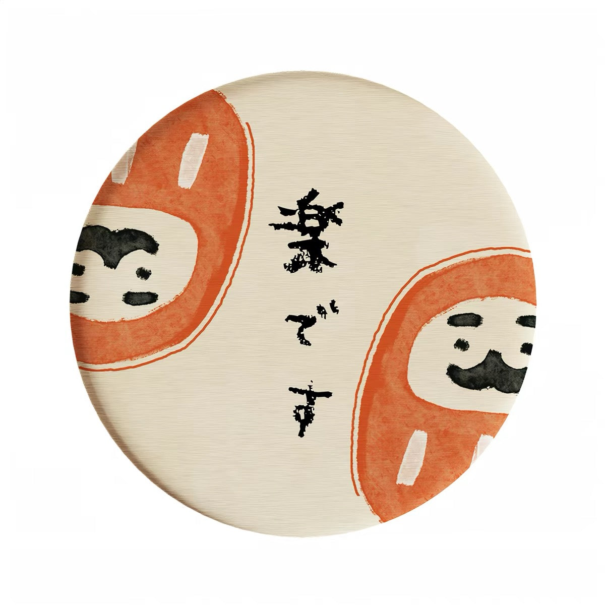 Japanese Daruma Diatom Mud Coaster – Wabi-Sabi Style Absorbent & Heat-Resistant Coaster