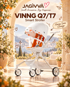 VINNG Q7 / T7 • 360° Rotating Foldable Travel Stroller