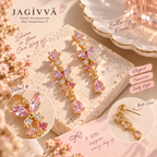 Pink Butterfly Sparkle Drop Earrings