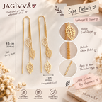 Golden Leaf Threader Earrings