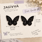 Midnight Butterfly Stud Earrings