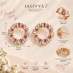 Colorful Halo Crystal Earrings